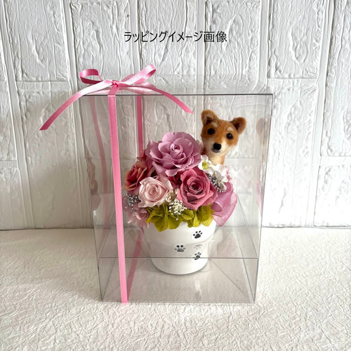 あやぽんぬ　花柄犬のフローラちゃん　薄ピンク あやぽんぬ様専用 花柄犬のフローラちゃん 薄ピンク