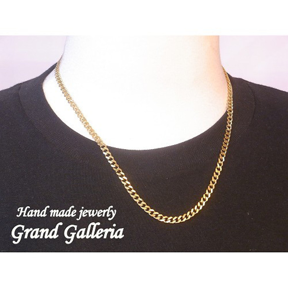 【Grand Galleria グランドガレリア】 太い 4.5mm 喜平 チェーン ネックレス ペンダント 35～60 3枚目の画像