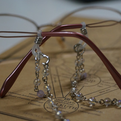 【天然石のメガネ留め】単品で眼鏡のアクセサリーに・グラスチェーンやイヤホンホルダー等の接続に 4枚目の画像