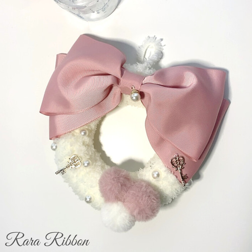 リース クリスマスリース リボンリース ふわふわリース ビックリボン