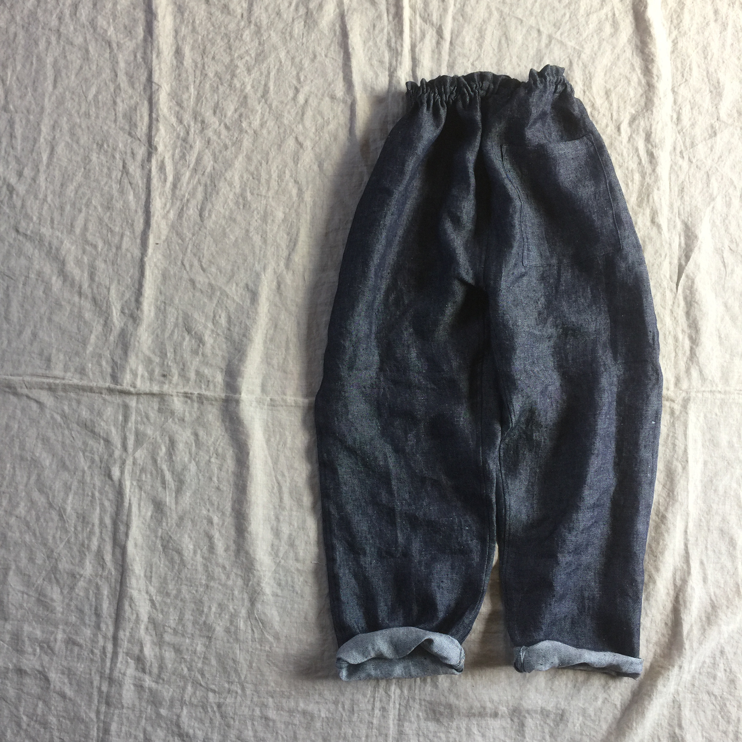 ハンドメイド　リネンのもんぺ ベルギーリネンのもんぺ*生成り | iichi 日々の暮らしを心地よく