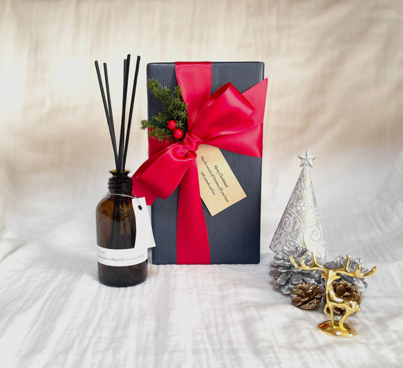 【クリスマス限定！】天然精油【青森ヒバ】のRoom Fragrance【サシェ付き】ディフーザー 1枚目の画像