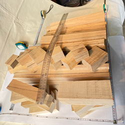 樫 乾燥材 端材 平 角 ブロック20kg(Ｅ2101)杭 DIY木工 彫刻 大工道具 柄 ばち ヌンチャク 拍子木 6枚目の画像