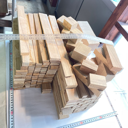 樫 乾燥材 端材 平 角 ブロック20kg(Ｅ2101)杭 DIY木工 彫刻 大工道具 柄 ばち ヌンチャク 拍子木 7枚目の画像