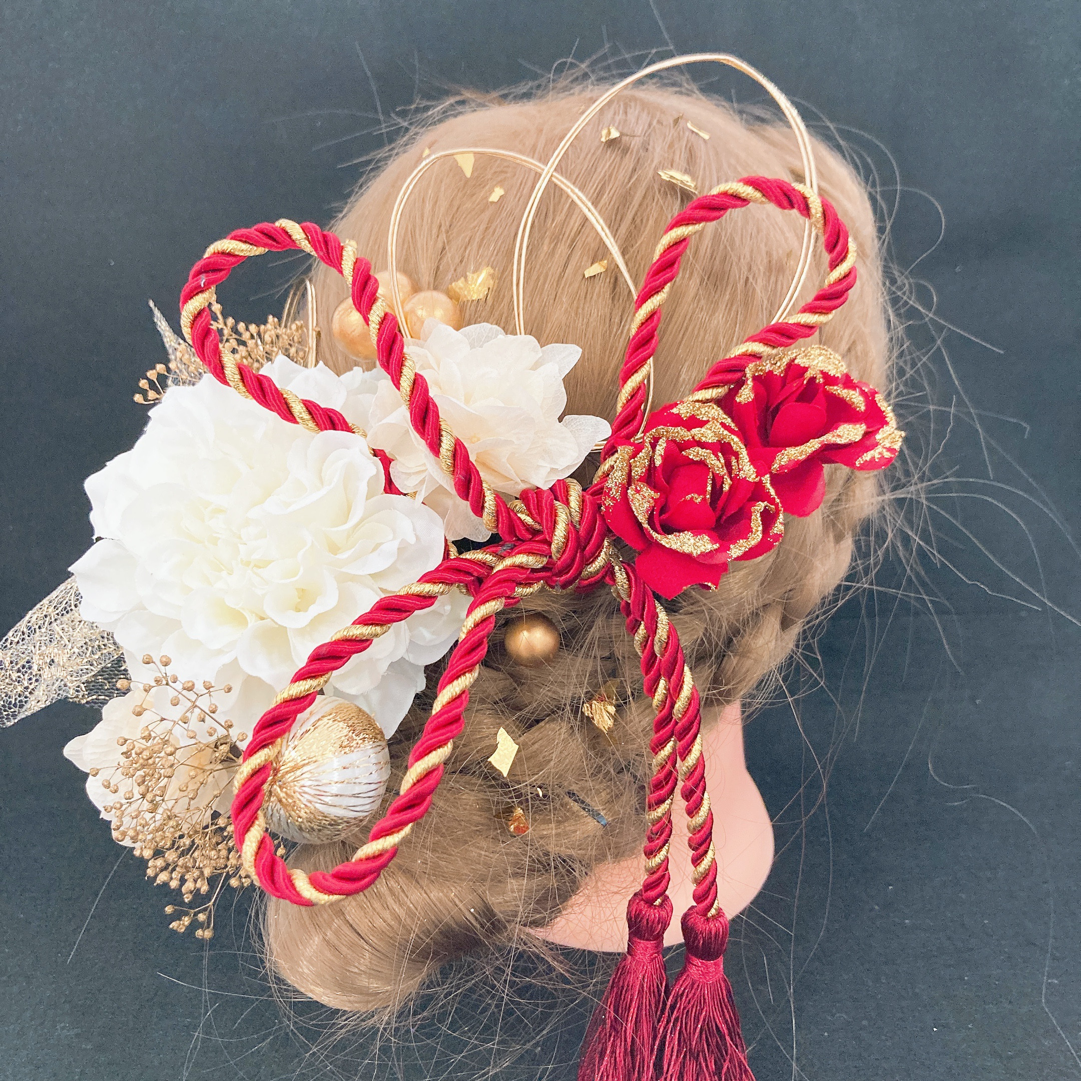 宅配便発送　hu59和装　髪飾り 成人式 着物　振袖　結婚式　色打　卒業式　袴