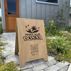 焼印彫刻看板 A型看板　2size 3枚目の画像