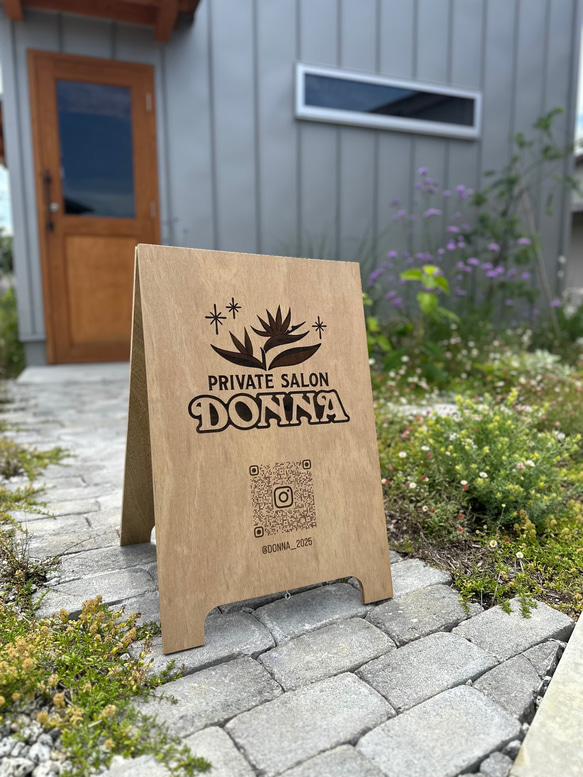 焼印彫刻看板 A型看板　2size 3枚目の画像