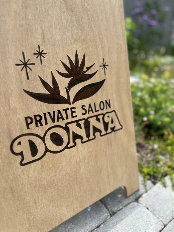 焼印彫刻看板 A型看板　2size 11枚目の画像