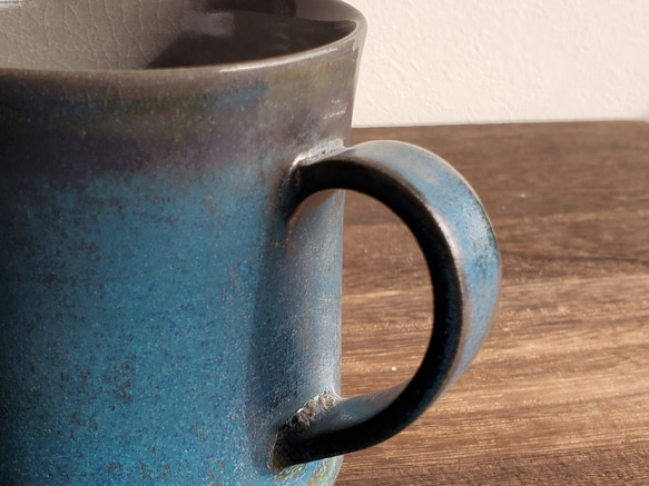 マグカップ　青いカップ　コーヒーカップ　贈り物　 3枚目の画像