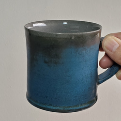 マグカップ　青いカップ　コーヒーカップ　贈り物　 1枚目の画像