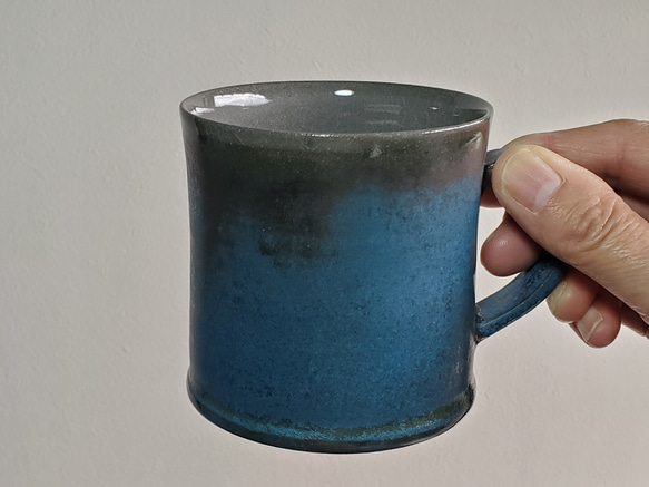 マグカップ　青いカップ　コーヒーカップ　贈り物　 1枚目の画像
