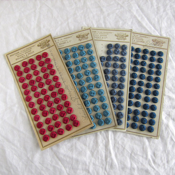 12mm12個】シルク糸 くるみ釦 passementerie フランス