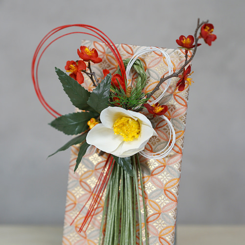 お正月飾り アートフラワー（NY-001）しめ縄飾り 壁掛け 贈り物 正月