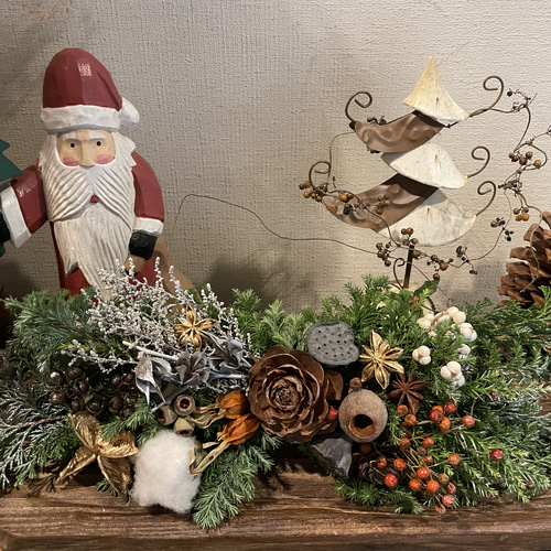 冬の森のガーランド(横型スワッグ) スワッグ anemone 通販 15056353