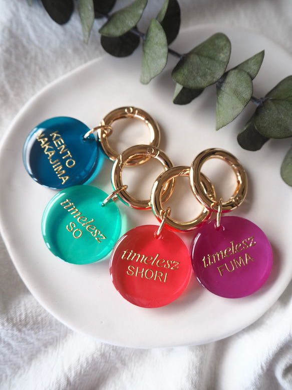 全12色【誕生色クリアチャーム】 レジン バースデーカラー 名入れ