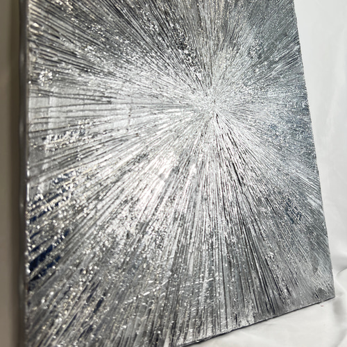 テクスチャアート/禅 和風アート 絵画 銀箔 かっこいい