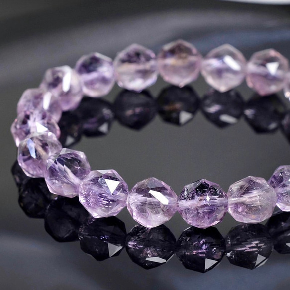 10mm罕有鑽石形切割紫水晶手鍊  starcut天然石 穩定愛情 人緣健康 提升睡眠質素 第3張的照片
