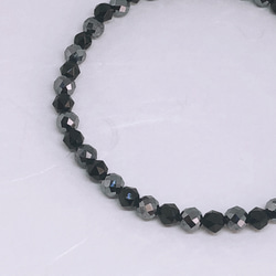 AAAブラックスピネル5mm＆テラヘルツアンクレット内径19cm 目標達成　体質改善　免疫力向上　疲労回復　 2枚目の画像