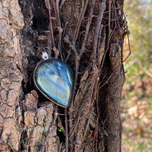 Sv925】* StoneArt* Mystic Color・・・ ”ラブラドライトBigペンダント 