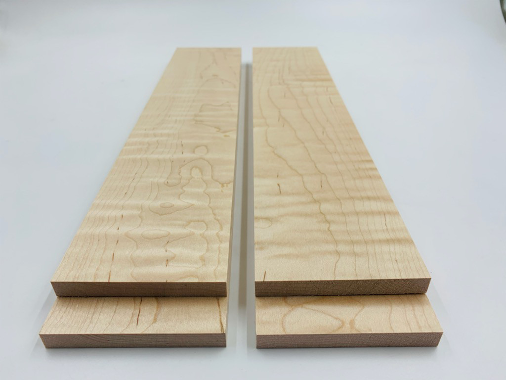 カーリーメイプル 指板用材 865 x 105 x 7 カーリーメイプル 指板用材 865 x 105 x 7