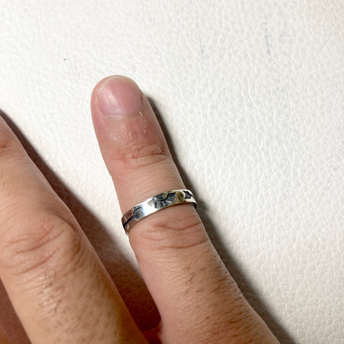 スタンプワーク シルバーリング 指輪 8.5号 #インディアン スタンプワーク シルバーリング 指輪 8.5号 #インディアン