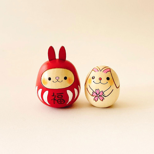 だるまになっちゃった！ うさぎ タグ付き