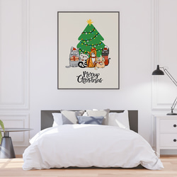 キュート 猫 クリスマスツリー Merry Christmas  / インテリアポスター 海外アート /4532 7枚目の画像