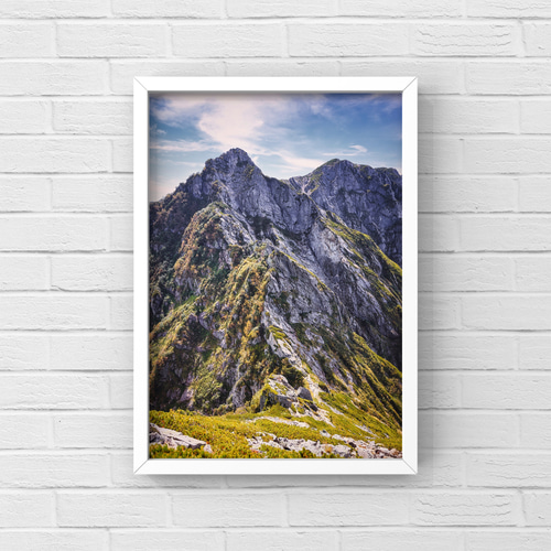 後立山連峰と特急あずさ号　絵画　風景画　山岳風景 楽天市場】絵画 油絵 立山連峰山麓 送料無料 【日本の風景】【海