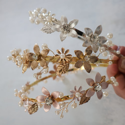 カチューシャ×髪飾りセット　成人式　髪飾り　成人式髪飾り　卒業式　カチューシャ　あみ下ろし 8枚目の画像