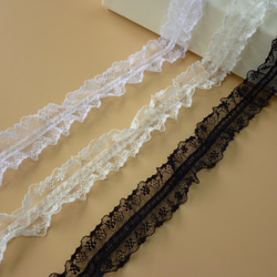 幅4.5㎝×1m/3色/13992/花柄/45mm/ラッセルレース/フリル/手芸 レース