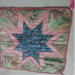☆パッチワークキルト：八角星のベッドカバー・ザッツメニーポイン