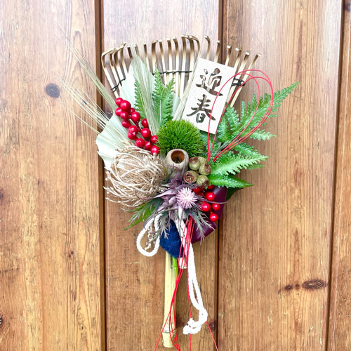 お正月飾り❣️福を招く熊手❣️しめ縄飾り❣️縁起物❣️長さ50cm お正月飾り❣️福を招く熊手❣️しめ縄飾り❣️縁起物❣️長さ50cm