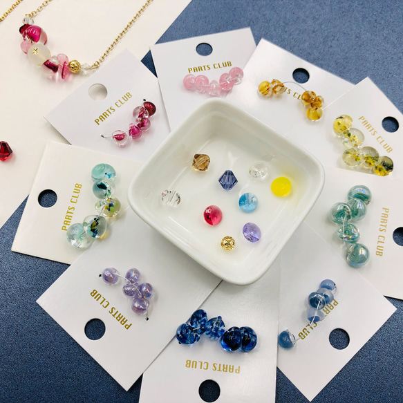 [DIY材料包] 水晶雨珠項鍊 琉璃珠 飾品 手作禮物 第3張的照片