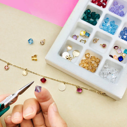 [DIY材料包] 彩水晶手鍊 飾品 手作禮物 第2張的照片