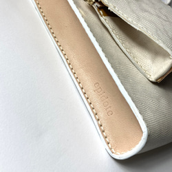【これひとつでお出かけ】smartphone case & wallet #white 5枚目の画像