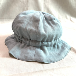 ハンドメイド　ベビーチューリップハット　ベビー帽子　調整可能　リバーシブル 1枚目の画像