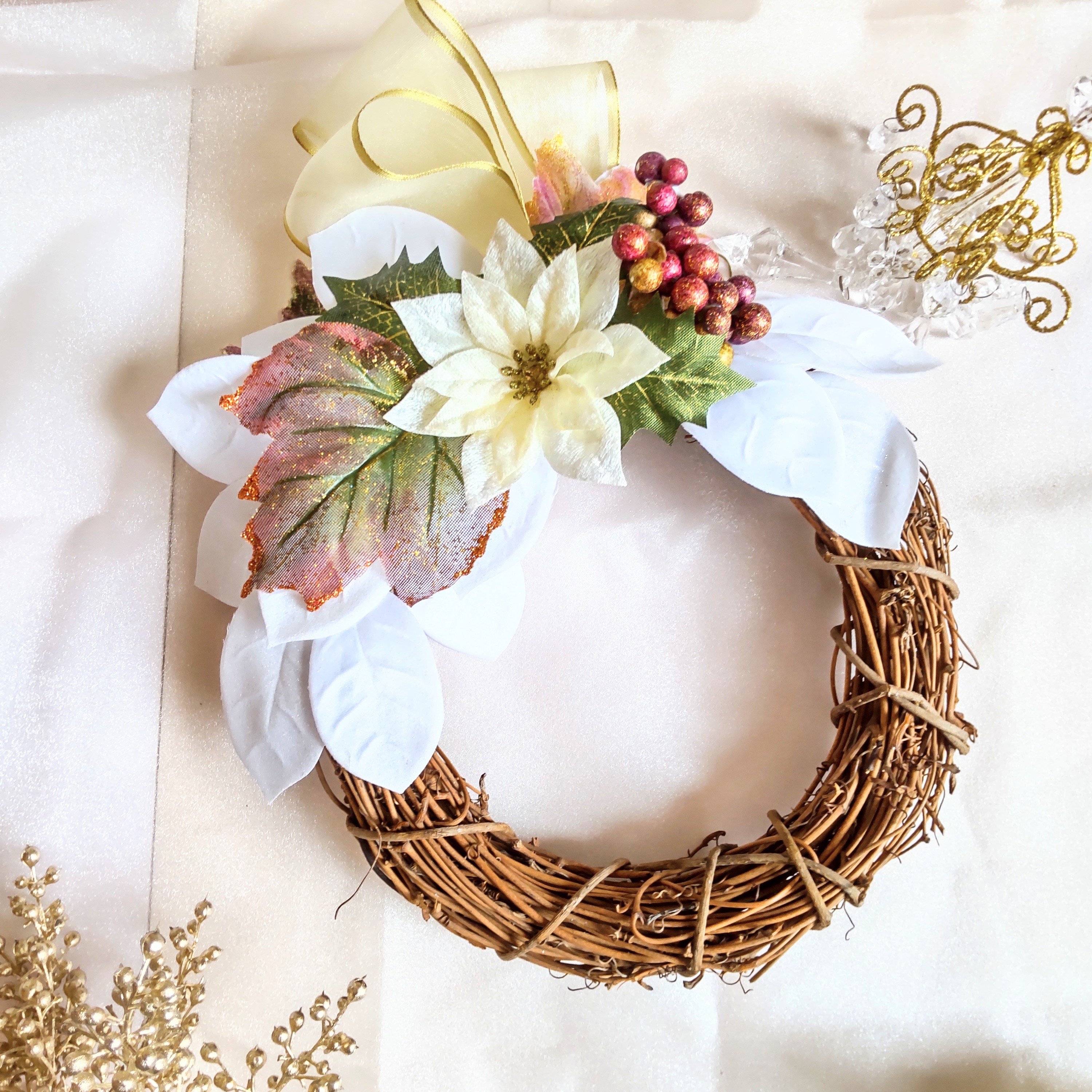 白いクリスマスリース