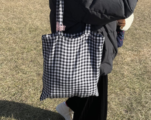 ギンガムチェックトートバッグ トートバッグ choa. 通販