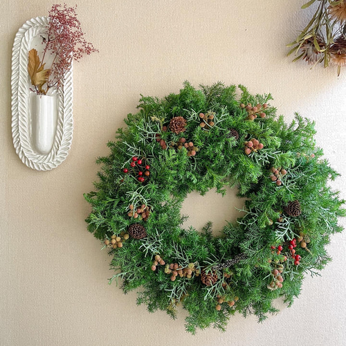 フレッシュから作るクリスマスリース クリスマスリース クリスマス