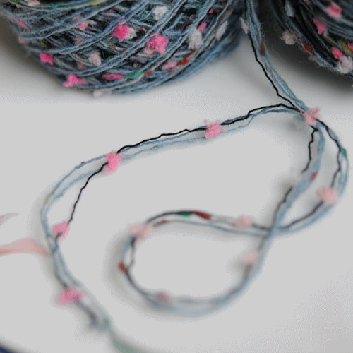 引きそろえ糸 ウールカラーネップ ブルー 毛糸 染めいと 通販 15058178