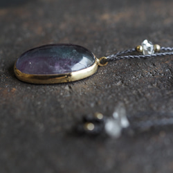 fluorite brass necklace (ryuro) 7枚目の画像