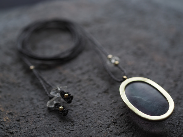 fluorite brass necklace (ryuro) 12枚目の画像