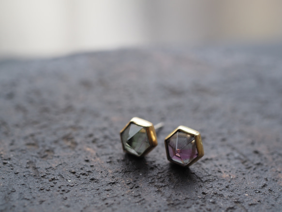 fluorite brass pierce (kangetsu) 10枚目の画像