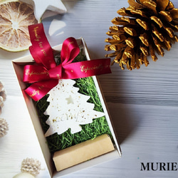 【MURIE 沐旅】簡約聖誕樹擴香石禮盒 聖誕限定/擴香磚/交換禮物/含香氛/精油2ML 第2張的照片