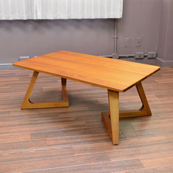 【在庫処分セール】チーク 無垢材 銘木 ローテーブル 座卓 机 100x60cm:I-024a 3枚目の画像