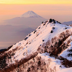 山岳風景写真 〜温もりの朝〜 （富士山･薬師岳･南アルプス･朝焼け･雪山･登山／送料無料） 7枚目の画像