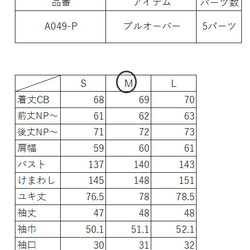 型紙　クルーネックプルオーバー　A049-P　レディース 12枚目の画像