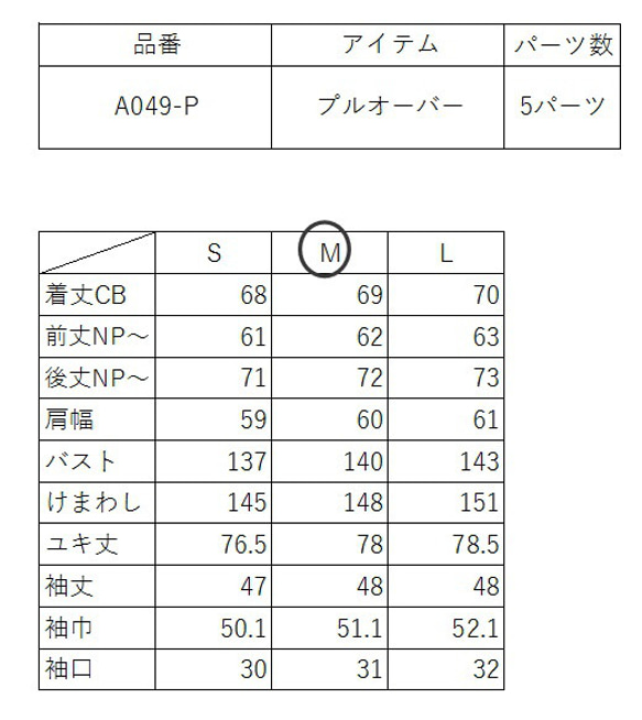 型紙　クルーネックプルオーバー　A049-P　レディース 12枚目の画像