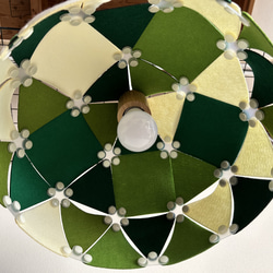 フェルト製ランプシェード　ドーム型　グリーントーン 5枚目の画像