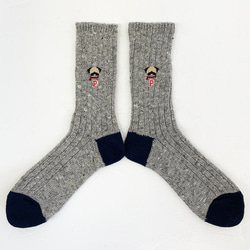 【イニシャル入り】Doggy Face Socks 2枚目の画像